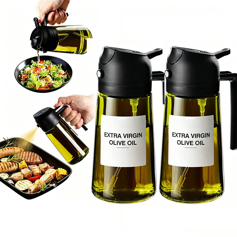 Kitchen Gadgets Green - Olivenöl-Spender Plastikflasche für Küchenzubehör Heißluftfritteuse-Zubehör Olivenöl-Sprüher