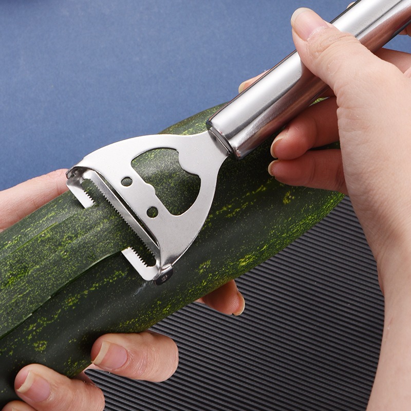 Kitchen Gadgets Built In - Edelstahl 2-in-1-Schäler Multifunktionaler Obst- und Gemüseschäler