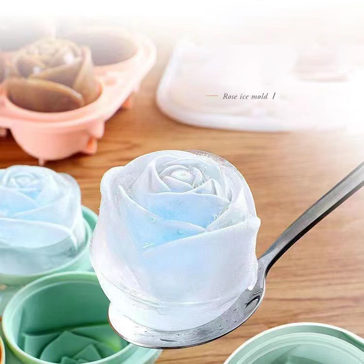 Kitchen Handy Gadgets - 3D Rose Eis Formen 4 Löcher