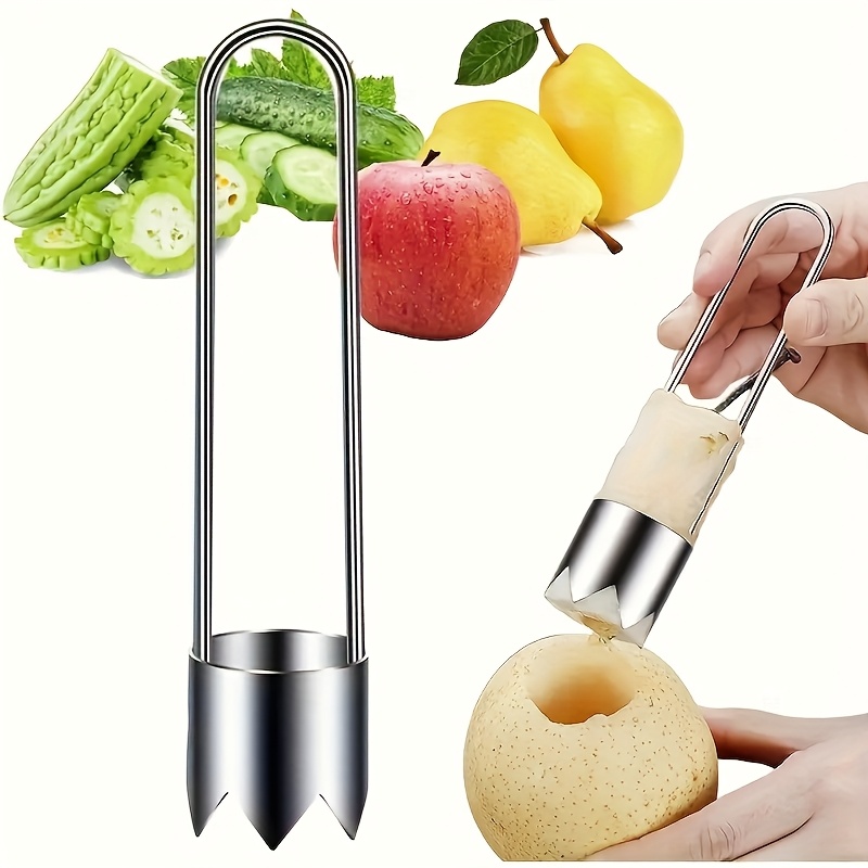 Kitchen Handy Gadgets - Edelstahl Obst- und Gemüseentkerner Paprika-Samenentferner Apfel-Birnen-Entkerner