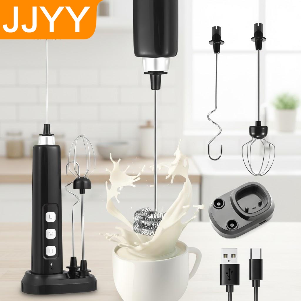 Milk Frother - USB-Aufladbarer Handmilchaufschäumer Mini Elektrischer Mixer mit