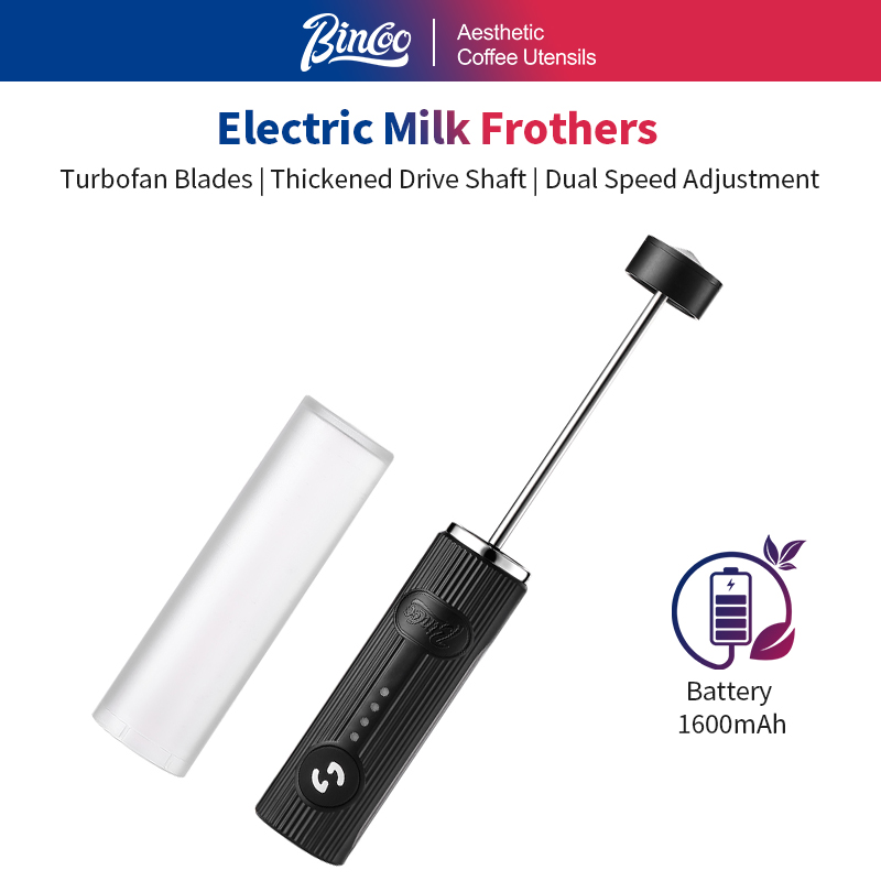 Milk Frother - BINCOO Elektrischer Kaffeeaufschäumer, USB wiederaufladbar, 2