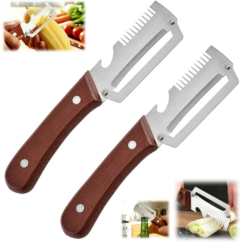 Kitchen Gadgets Built In - Edelstahl 3-in-1 Küchenwerkzeug Obst- und Gemüseschäler