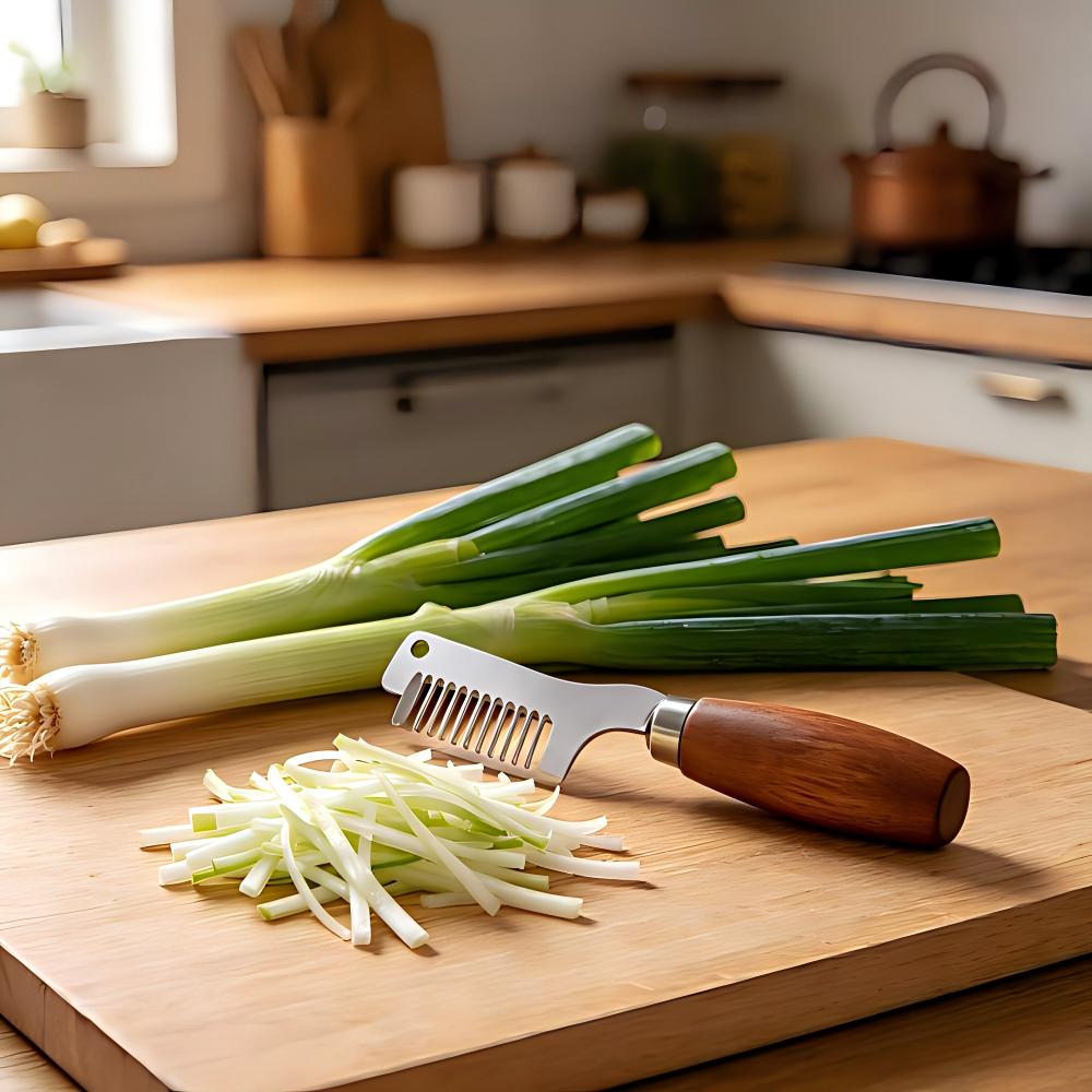 Edelstahl-Frühlingszwiebel-Sch – Kitchen Gadgets Green Bewertung und Preis
