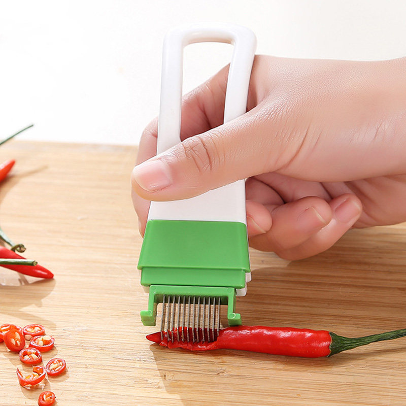 Frühlingszwiebel-Schneidemesse – Kitchen Gadgets Green Bewertung und Preis