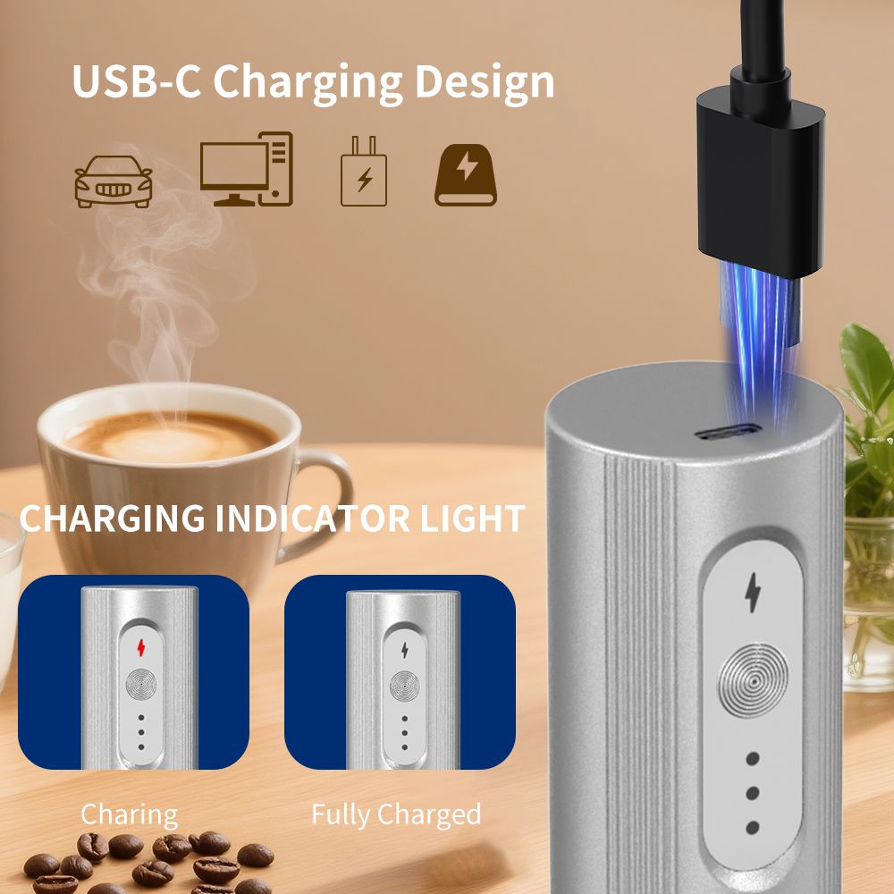 Cliton Versilberter USB-C Wied – Milk Frother Bewertung und Preis