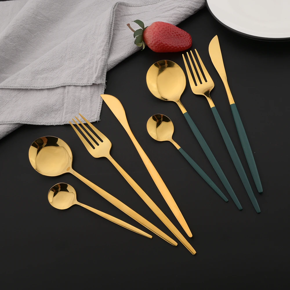 16Pcs Grün Gold Geschirr Edels – Kitchen Gadgets Green Bewertung und Preis