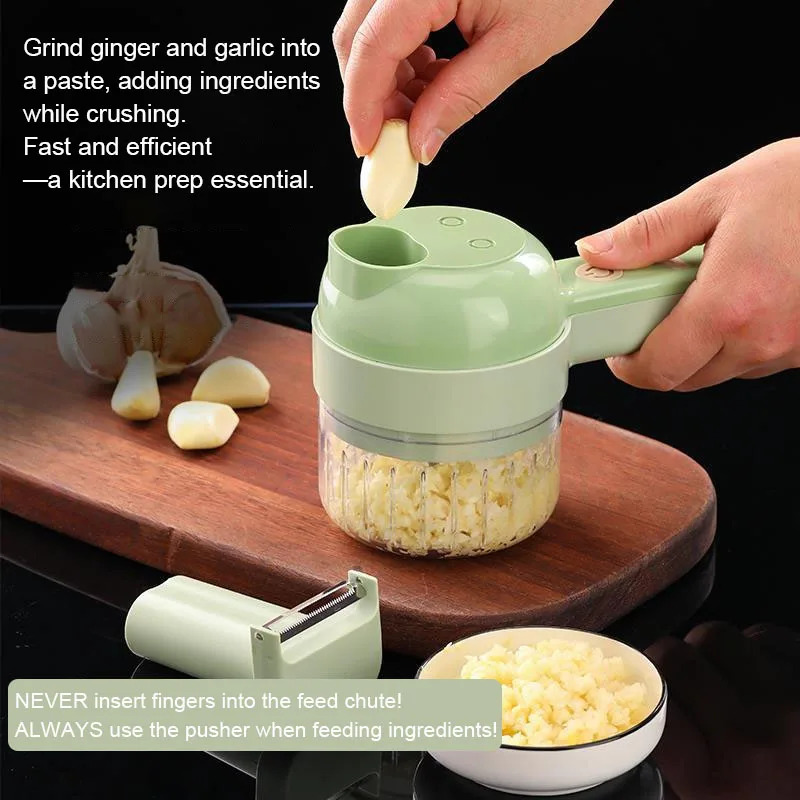 4-in-1 Elektrischer Gemüseschn – Kitchen Handy Gadgets Bewertung und Preis